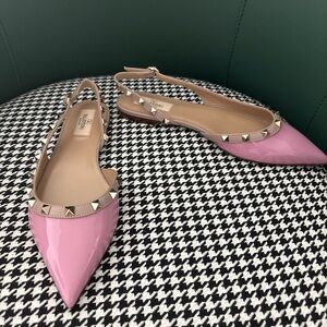 Valentino Pink Slingback Flats